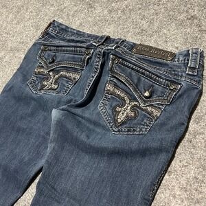 Rock Revival Kailyn Skinny Jeans Dark Wash Embellished Size 32